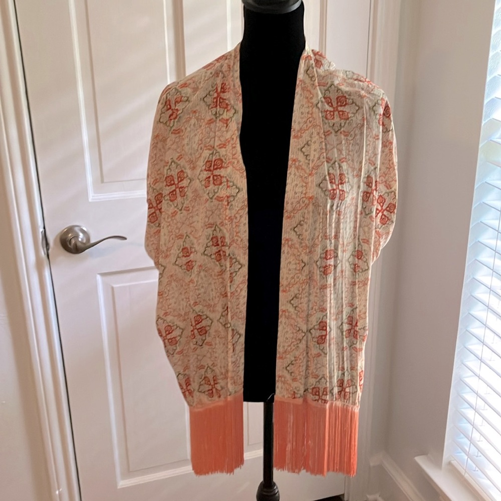 Dani Collection size small cardigan cami tassel cover up